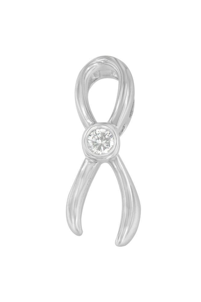 1/10 cttw Diamond Ribbon Necklace
